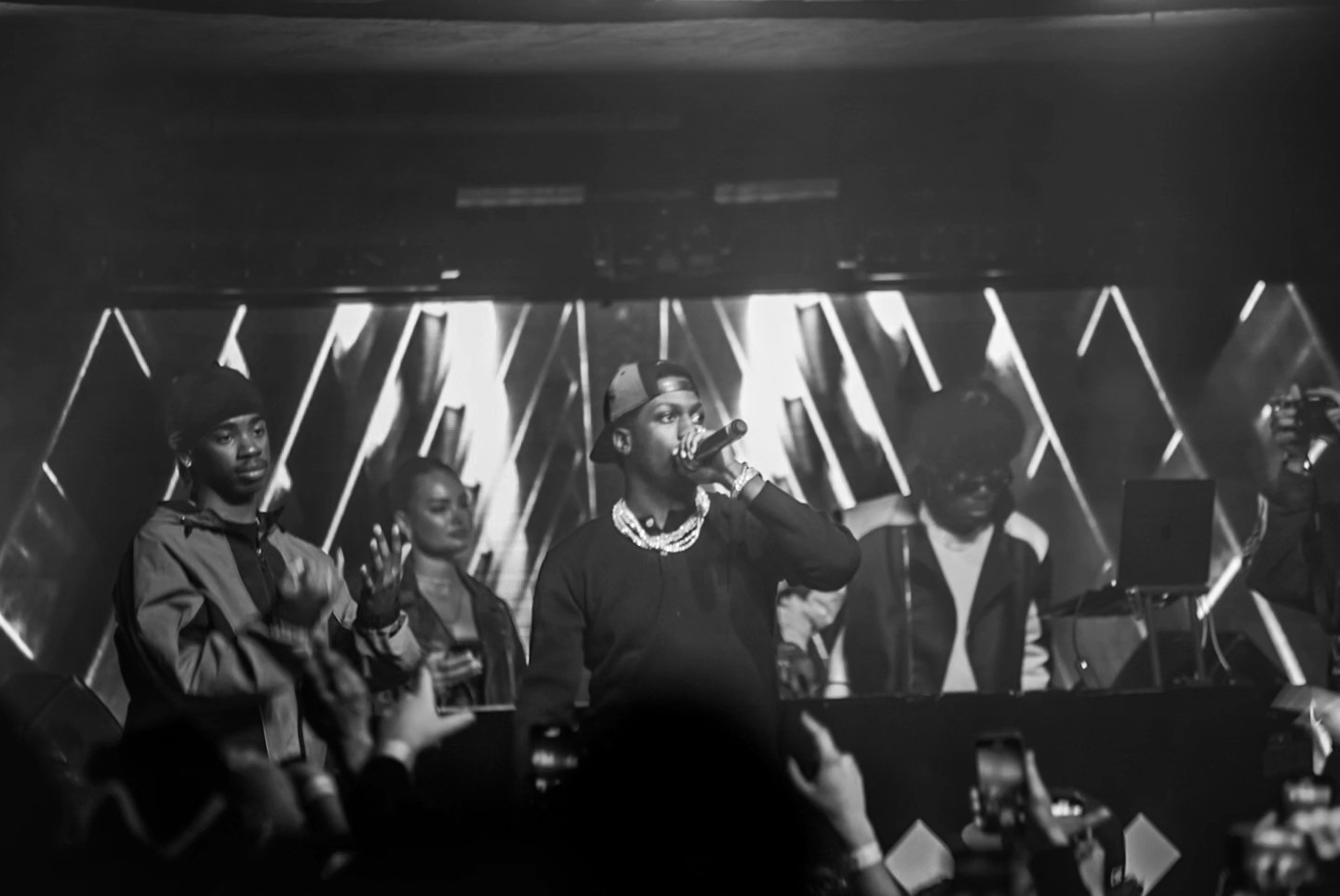 Live performance on stage with crowd